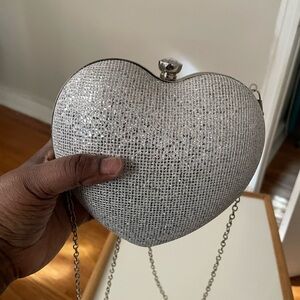 Heart clutch purse
